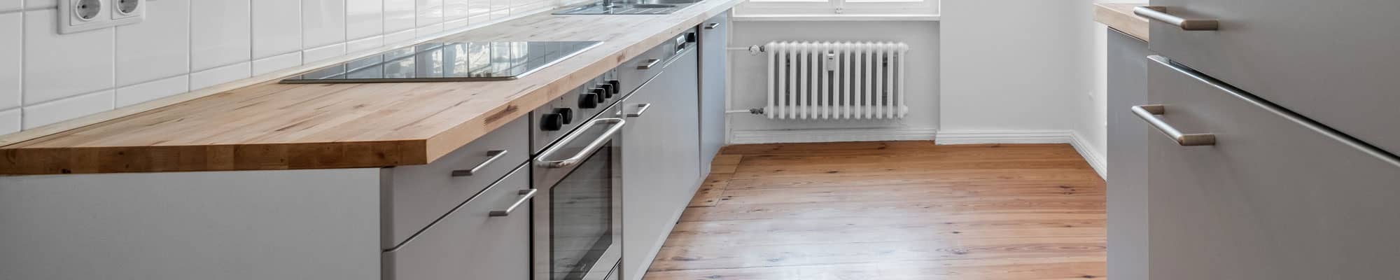 Resprayed kitchen at Chester apartment